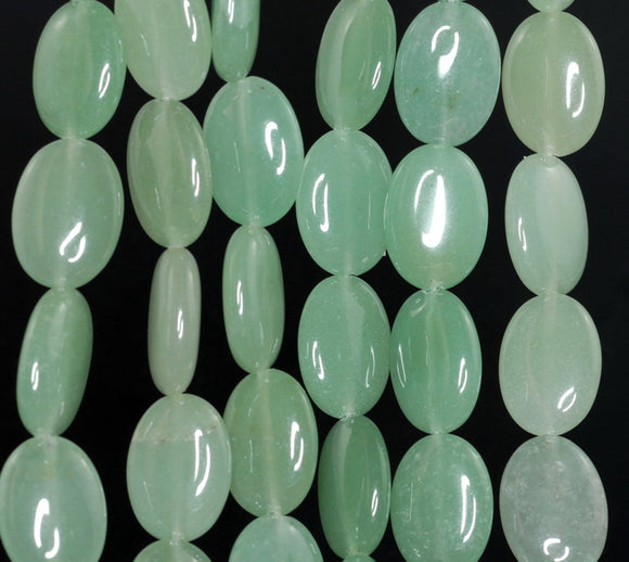 18x13MM Green Aventurine Gemstone Oval Loose Beads 7.5 inch Half Strand (90182436-A121)