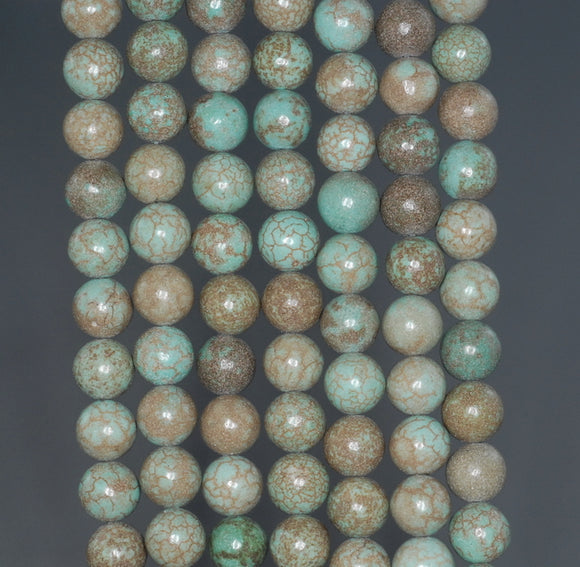 7 - 8MM Boulder Creek Turquoise Gemstone ROUND Loose Beads 16 inch Full Strand (90184618-A131)