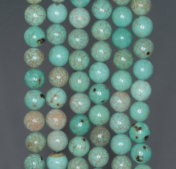 8MM Turquoise Howlite Gemstone ROUND Loose Beads 15.5 inch Full Strand (90184635-A133)