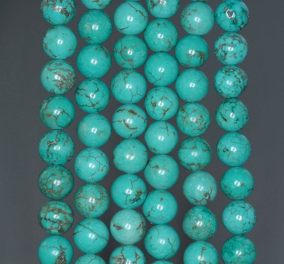 8MM Turquoise Howlite Gemstone ROUND Loose Beads 15.5 inch Full Strand (90184641-A133)