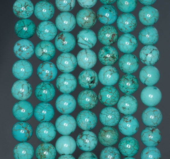 8MM Turquoise Howlite Gemstone ROUND Loose Beads 15.5 inch Full Strand (90184643-A133)