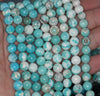 8MM Turquoise Howlite Gemstone ROUND Loose Beads 15.5 inch Full Strand (90184647-A134)