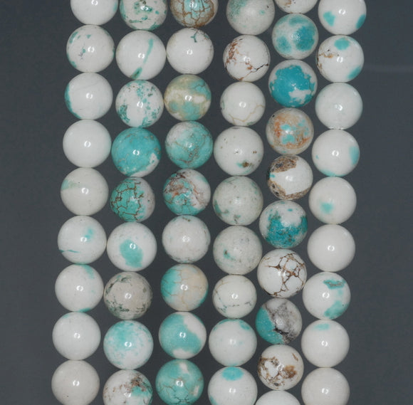 8MM Turquoise Howlite Gemstone ROUND Loose Beads 15.5 inch Full Strand (90184649-A134)