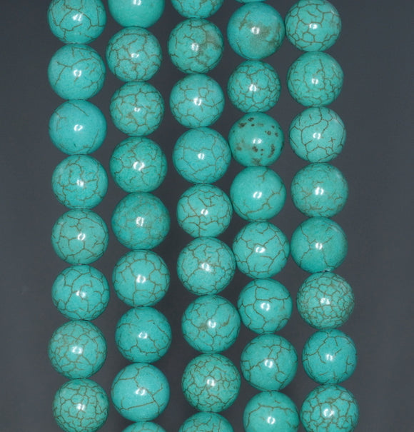 9MM Turquoise Howlite Gemstone ROUND Loose Beads 15.5 inch Full Strand (90184652-A134)