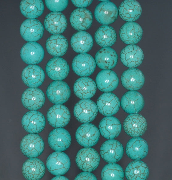 9MM Turquoise Howlite Gemstone ROUND Loose Beads 15.5 inch Full Strand (90184652-A134)