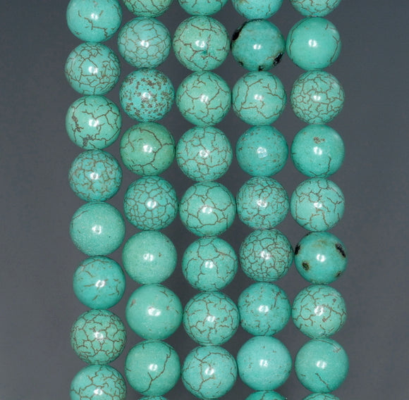 9MM Turquoise Howlite Gemstone ROUND Loose Beads 16 inch Full Strand (90184653-A134)