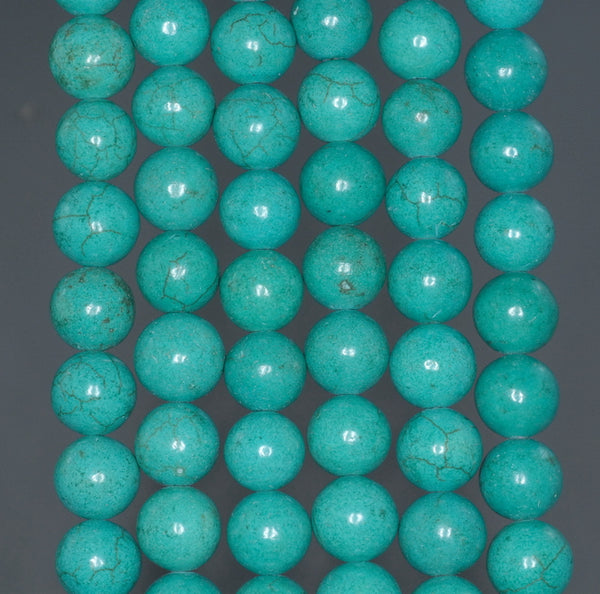 10MM Turquoise Howlite Gemstone ROUND Loose Beads 16 inch Full Strand (90184654-A134)