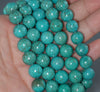 12MM Green Turquoise Gemstone Round Loose Beads 15.5 inch Full Strand (90184657-A143)