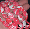 18x13MM Pink White Matrix Turquoise Gemstone Oval Loose Beads 15.5 inch Full Strand (90184664-A143)