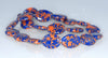 18x13MM Orange Blue Matrix Turquoise Gemstone Oval Loose Beads 15.5 inch Full Strand (90184674-A144)