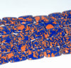 18x13MM Orange Blue Matrix Turquoise Gemstone Rectangle Loose Beads 15.5 inch Full Strand (90184675-A144)