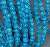 8MM Blue Matrix Turquoise Gemstone Round Loose Beads 15 inch Full Strand (90184676-A144)