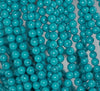 8MM Green Matrix Turquoise Gemstone Round Loose Beads 15.5 inch Full Strand (90184677-A144)