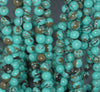 6MM Green Brown;Matrix Turquoise Gemstone Round Loose Beads 15 inch Full Strand (90184680-A144)