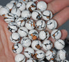 14MM White Orange Matrix Turquoise Gemstone Round Loose Beads 15.5 inch Full Strand (90184698-A145)