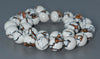 14MM White Orange Matrix Turquoise Gemstone Round Loose Beads 15.5 inch Full Strand (90184698-A145)