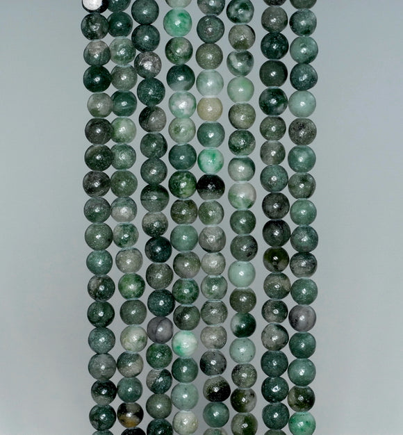 4MM Green Spot Jasper Gemstone ROUND Loose Beads 15 inch Full Strand (90184735-A123)