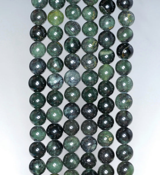 6MM Dark Forest Jade Gemstone ROUND Loose Beads 15.5 inch Full Strand (90184737-A123)