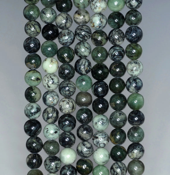 6MM Forest Jade Gemstone ROUND Loose Beads 15.5 inch Full Strand (90184738-A123)