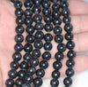 8MM Black Stone Gemstone ROUND Loose Beads 15.5 inch Full Strand (90184745-A124)