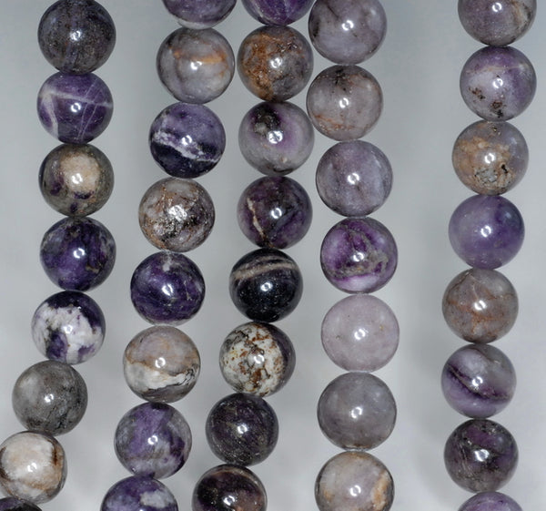 10MM Purple Stone Gemstone ROUND Loose Beads 15.5 inch Full Strand (90184752-A125)