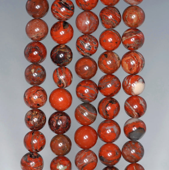 8MM Brecciated Jasper Gemstone ROUND Loose Beads 15.5 inch Full Strand (90184759-A125)