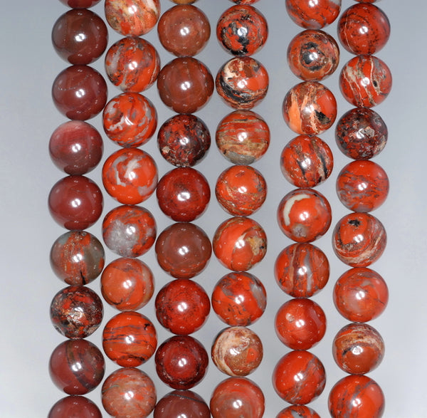 9MM Brecciated Jasper Gemstone ROUND Loose Beads 15.5 inch Full Strand (90184761-A125)