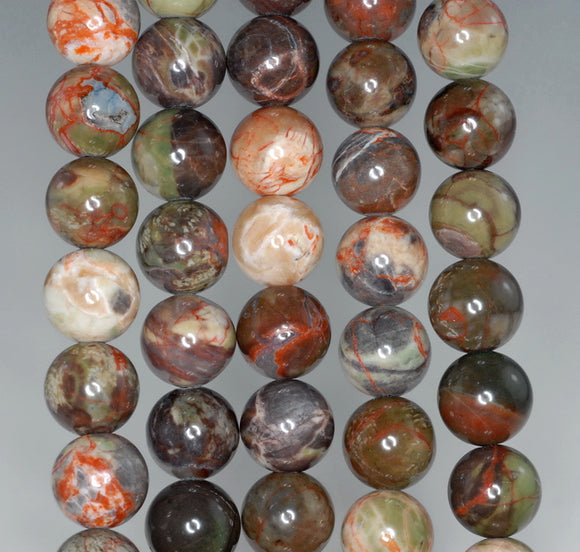 10MM Spiderweb Agate Gemstone ROUND Loose Beads 15.5 inch Full Strand (90184762-A125)