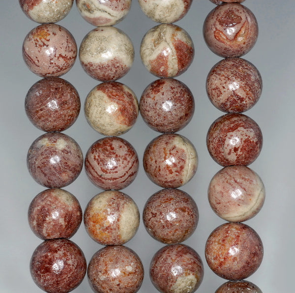 12MM Brecciated Lace Jasper Gemstone ROUND Loose Beads 15 inch Full Strand (90184763-A125)