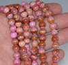 7MM Pink Zebra Jasper Gemstone ROUND Loose Beads 15 inch Full Strand (90184771-A126)