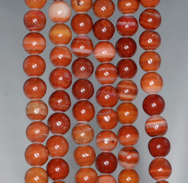 8MM Red Zebra Jasper Gemstone ROUND Loose Beads 15 inch Full Strand (90184772-A126)