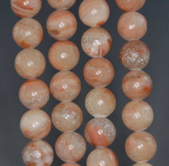 8MM Light Yellow Zebra Jasper Gemstone ROUND Loose Beads 15.5 inch Full Strand (90184774-A126)