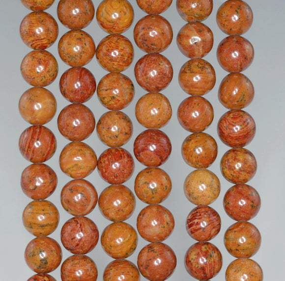 6MM Red Petrified Jasper Gemstone ROUND Loose Beads 15.5 inch Full Strand (90184782-A127)