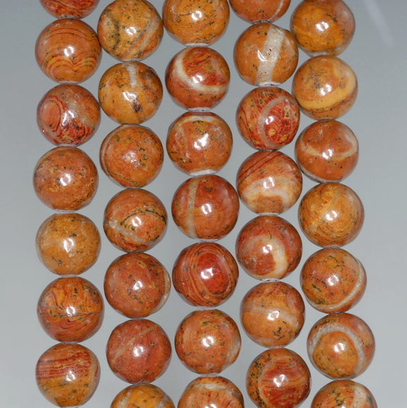 10MM Red Petrified Jasper Gemstone ROUND Loose Beads 15 inch Full Strand (90184786-A127)