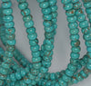 8 x 5 - 9 x 6MM Turquoise Howlite Gemstone RONDELLE Loose Beads 15.5 inch Full Strand (90184789-A127)