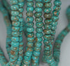 8 x 5 - 9 x 6MM Boulder Creek Turquoise Gemstone RONDELLE Loose Beads 16 inch Full Strand (90184790-A127)