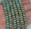 8 x 5 - 9 x 6MM Boulder Creek Turquoise Gemstone RONDELLE Loose Beads 15.5 inch Full Strand (90184791-A127)