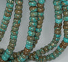 8 x 5 - 9 x 6MM Boulder Creek Turquoise Gemstone RONDELLE Loose Beads 15.5 inch Full Strand (90184791-A127)