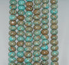 8 x 5 - 9 x 6MM Boulder Creek Turquoise Gemstone RONDELLE Loose Beads 15.5 inch Full Strand (90184791-A127)