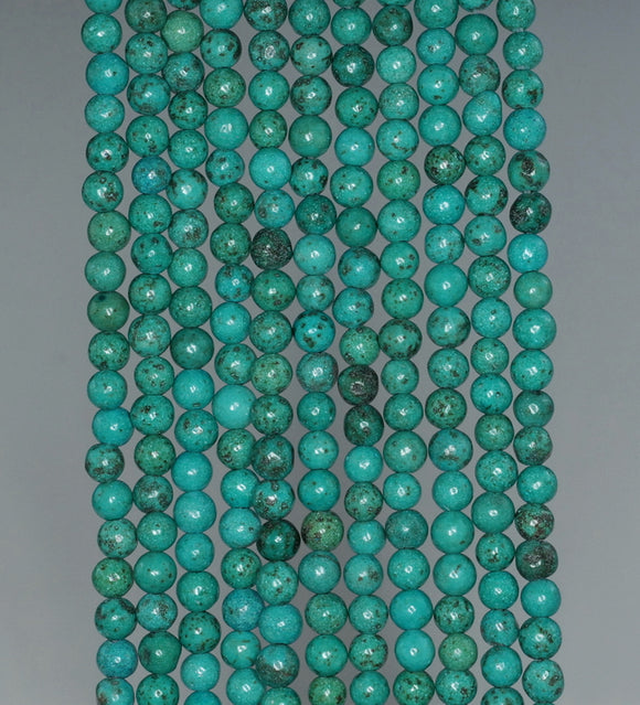 3MM Boulder Creek Turquoise Gemstone ROUND Loose Beads 16 inch Full Strand (90184795-A128)