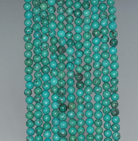 4MM Boulder Creek Turquoise Gemstone ROUND Loose Beads 15.5 inch Full Strand (90184798-A128)