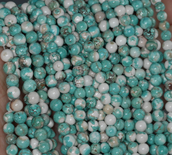 5MM Turquoise Howlite Gemstone ROUND Loose Beads 15.5 inch Full Strand (90184811-A129)