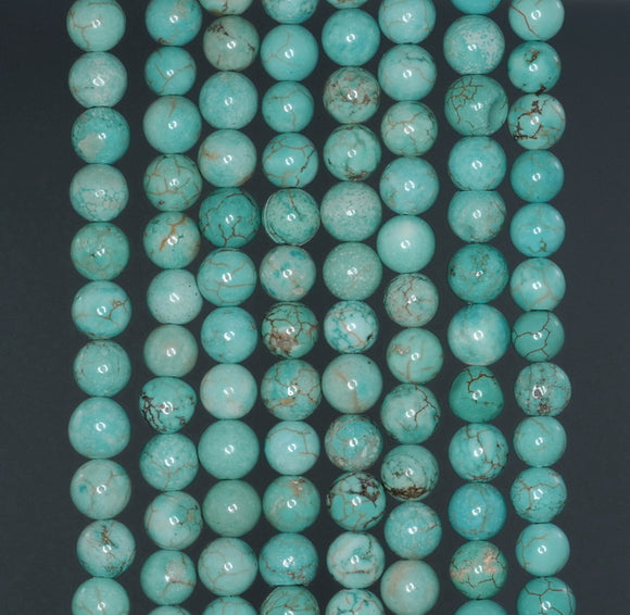 6MM Turquoise Howlite Gemstone ROUND Loose Beads 16 inch Full Strand (90184818-A129)