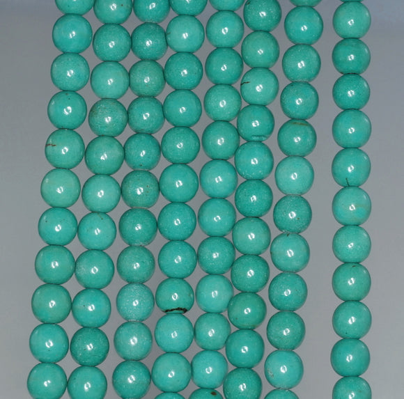 6MM Turquoise Howlite Gemstone Grade AA ROUND Loose Beads 15.5 inch Full Strand (90184819-A129)