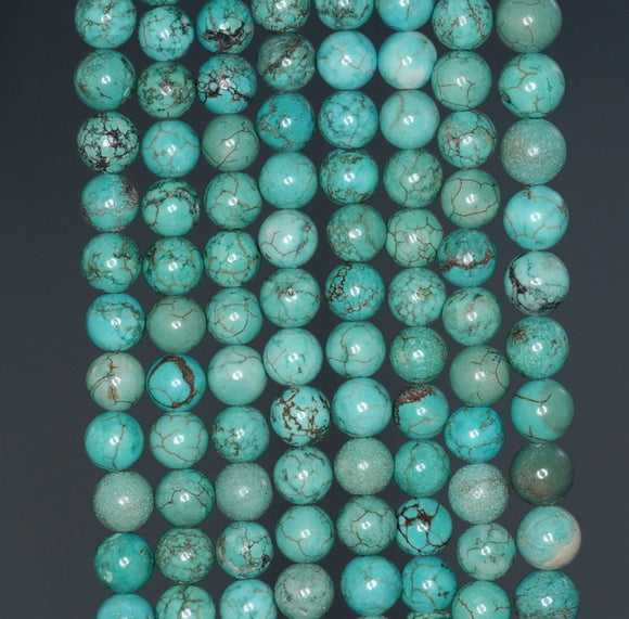 6MM Turquoise Howlite Gemstone ROUND Loose Beads 15.5 inch Full Strand (90184822-A129)