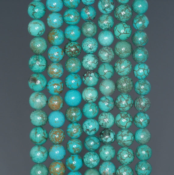 6MM Turquoise Gemstone ROUND Loose Beads 15.5 inch Full Strand (90184824-A130)