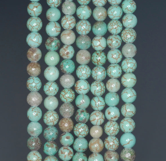 6MM Boulder Creek Turquoise Gemstone ROUND Loose Beads 15.5 inch Full Strand (90184827-A130)