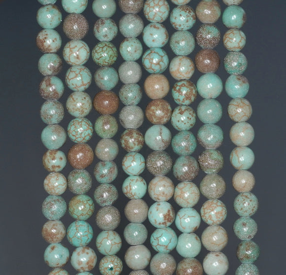 6MM Boulder Creek Turquoise Gemstone ROUND Loose Beads 15.5 inch Full Strand (90184829-A130)