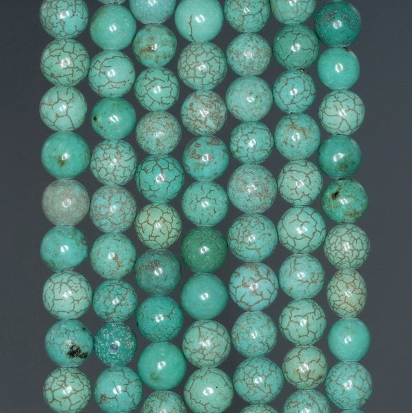 6MM Turquoise Howlite Gemstone ROUND Loose Beads 16 inch Full Strand (90184832-A130)