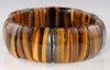 25X14-25X10MM Yellow Tiger Eye Gemstone Bracelet Loose Beads 8 inch Half Strand (90189776-B97)